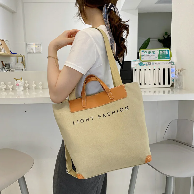 

2021 wholesale custom autumn new arrivals hot sale large canvas cross body bag women ladies bags purses and handbags for luxury, Picture color