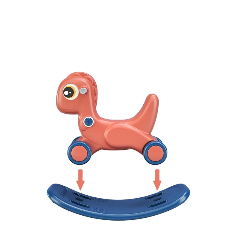 
Cheap wholesale customizable kids multiple styles dinosaur plastic toy baby rocking horse 