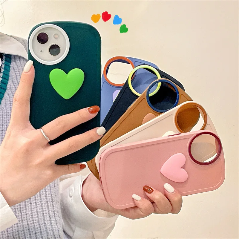 

New Girly Phone Case For iPhone 13 Pro Max Phone Case Cute For iPhone 13 12 11 Pro XS Max XR Round Camera Phone Case Cute Woman, Mix