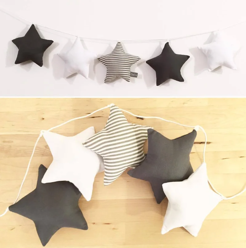 

Nordic Photography Props Handmade Nursery Star Garlands Kids Room Wall Decorations