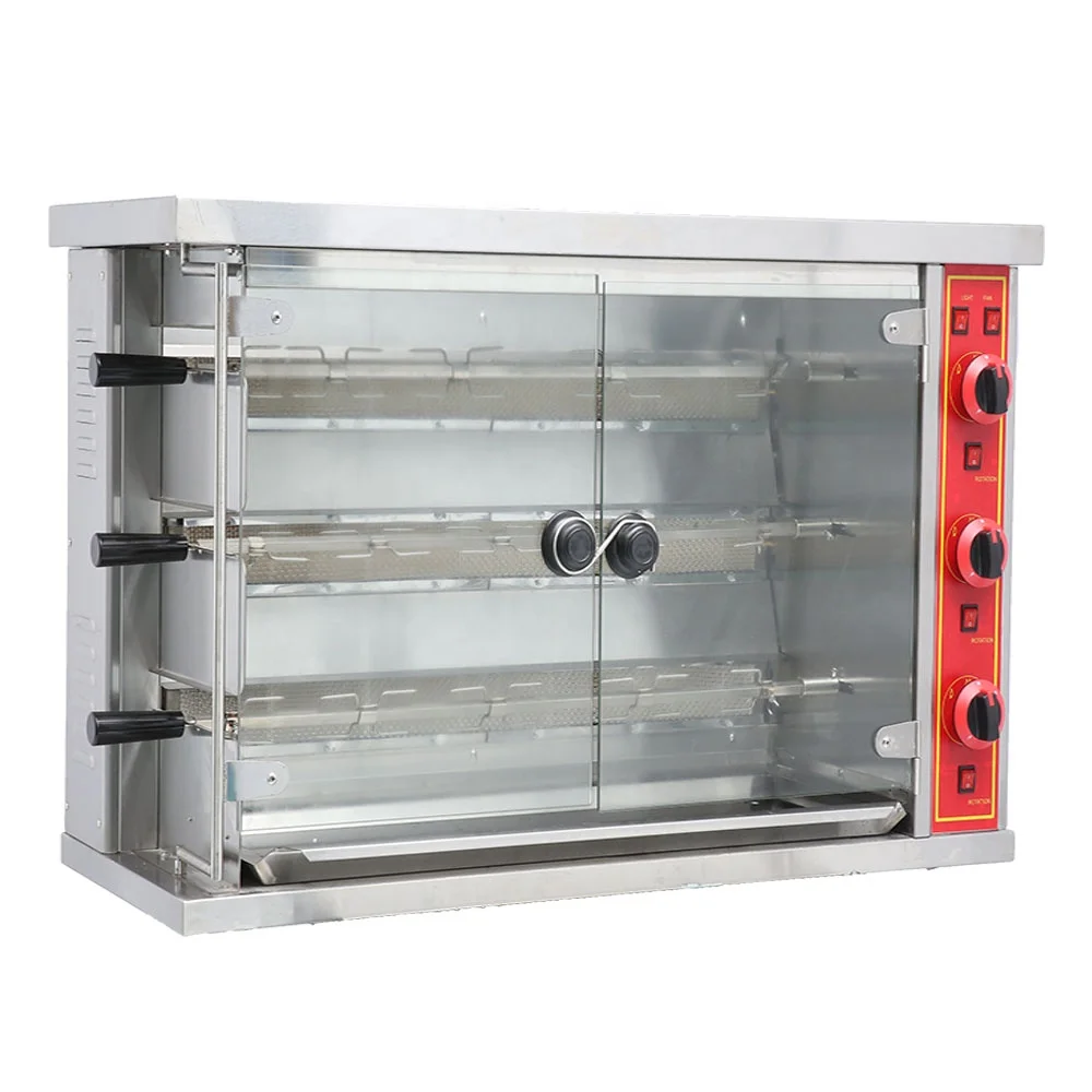 
3 / 6 / 9 Layer Gas Chicken Rotisserie Restaurant Infrared Chicken Rotisserie Oven 