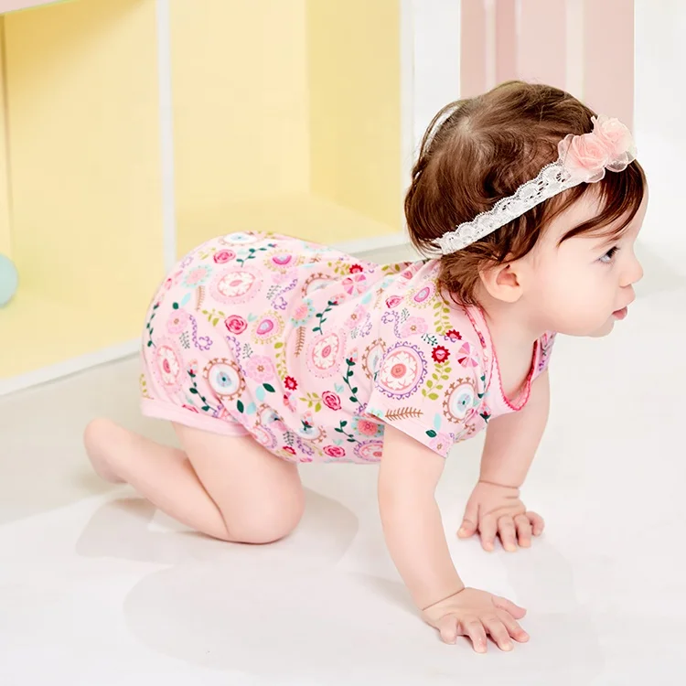 
Summer plain baby clothes girl jumpsuit jumpsuit 