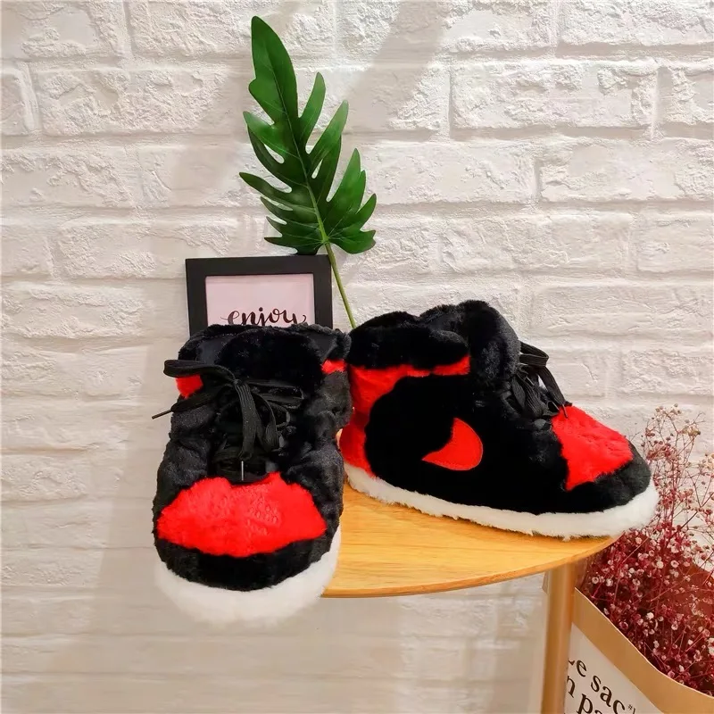 oversized jordan slippers plush