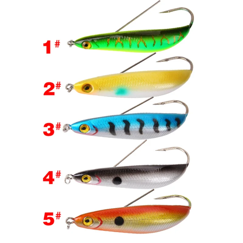 

5Colors 8.5cm/19.9g Single Hook Simulation Sequins Minnow Plastic Hard Bait 3D Eyes Wobblers Tackle Sinking Fishing Lures