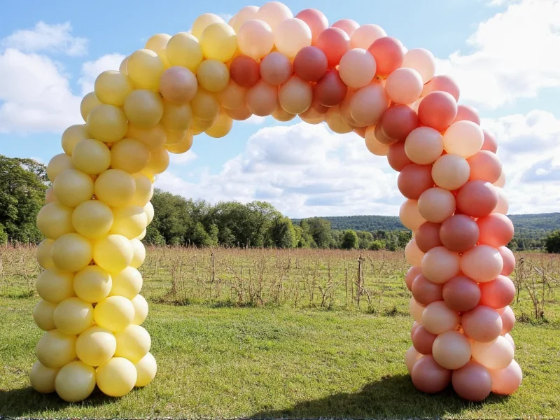 Eco-friendly balloon arch with biodegradable materials for wedding decoration