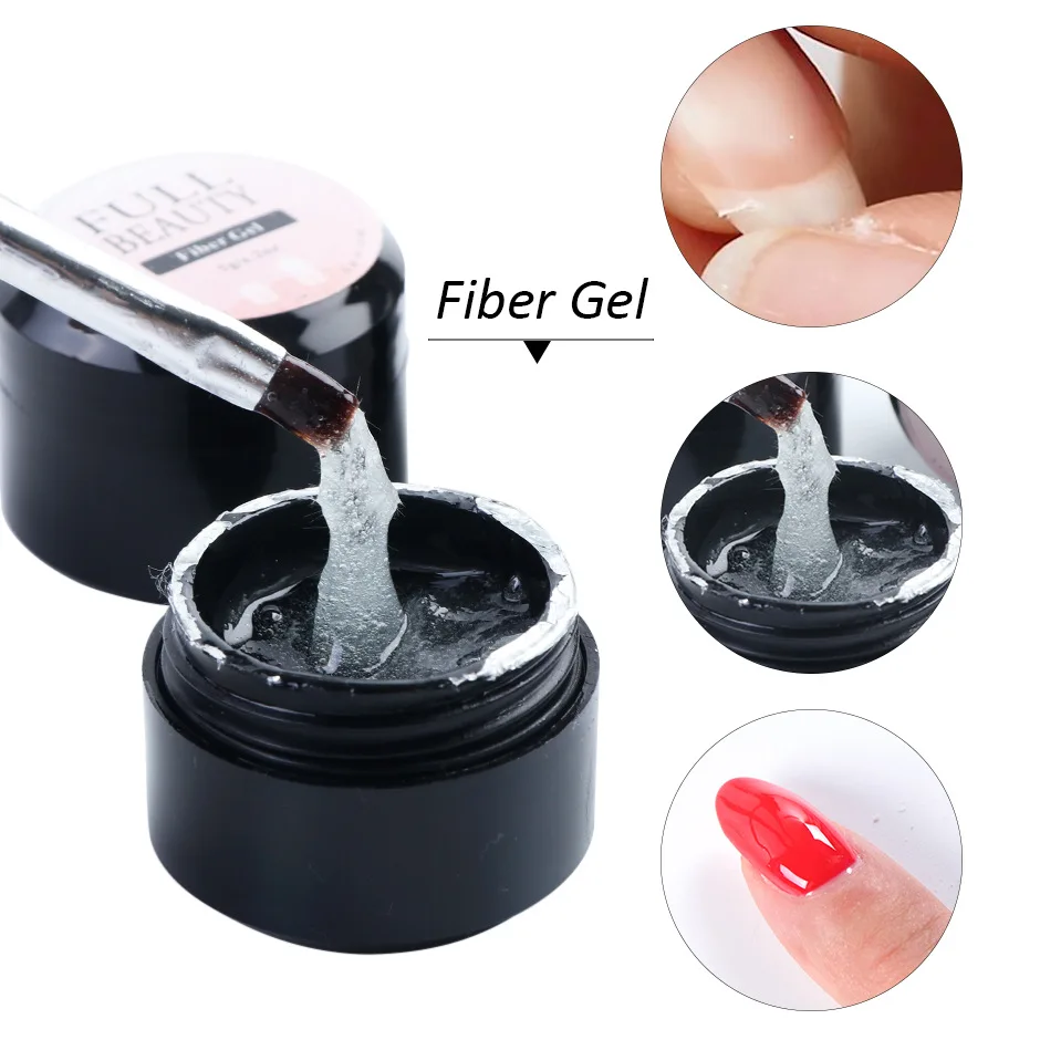 

5ml Fiber Extension Repair Gel Clear Poly Builder for Nail Extension Acrylic Repair Broken Nail Forms Gel Polish Nail Top