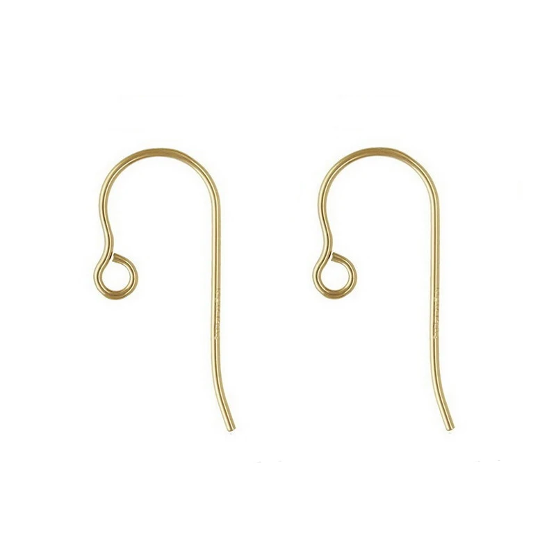 Jewelry Real 14K Gold Earring Hook For DIY Accessories Gold Filled Ear Hooks