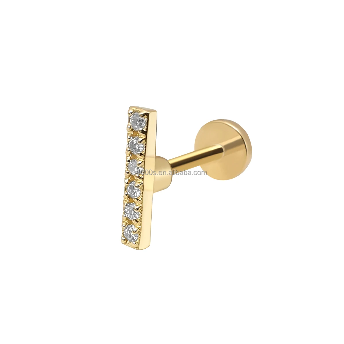 

1000S 14K Solid Gold Hip Hop Design Cute Earring With Real Natural Diamond Jewelry Wholesale