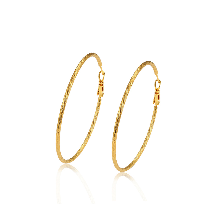 

A00658334 xuping 51mm 24k gold large size women's hoop earring