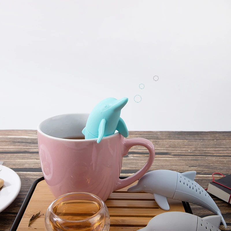 

Dolphin Animal shape Silicone tea infuser strainer tea maker filter, Available for panton colores