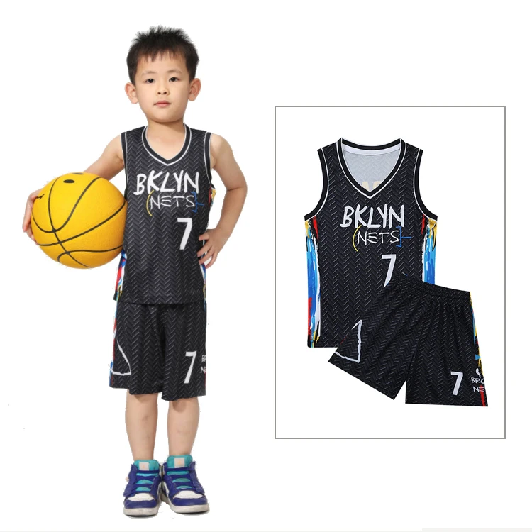 

2021 New style Child Basket Uniform Basketball jersey uniform Junior Basketball Wear For Nets, Different color can be customized