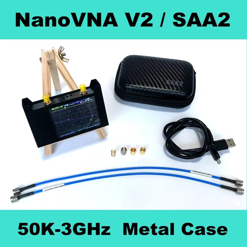 Metal Case SAA2 NanoVNA V2 3GHz 2.2 version 2.8" display 1950mAh battery Vector Network Analyzer HF VHF UHF Antenna Analyzer