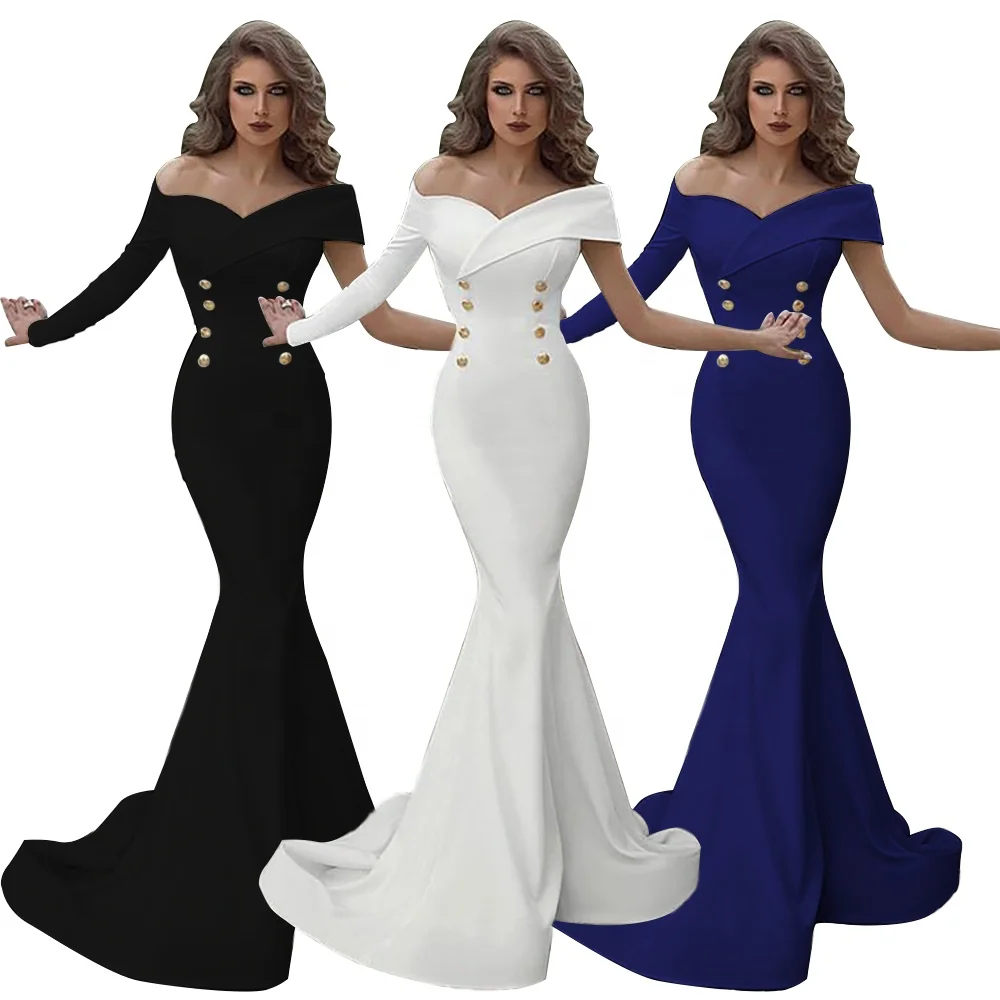 Women Luxurious Long Party Bridesmaid Evening Dress