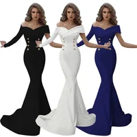 

Women Luxurious Long Party Bridesmaid Evening Dress