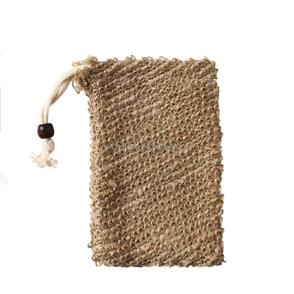 Wholesale 9x14cm Free Natural Body Cleaning Natural Fiber Hemp Mesh Net ...