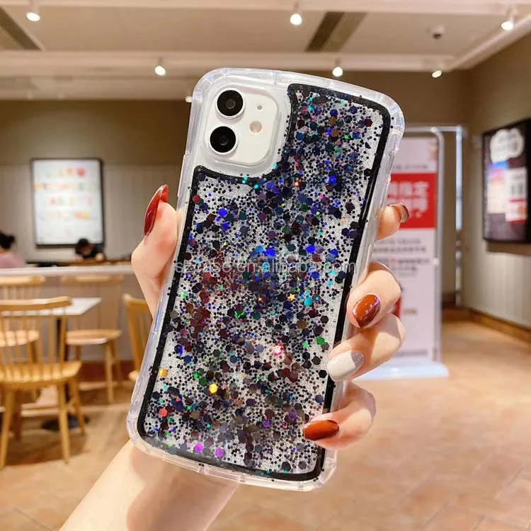 

Amazon Airbag Glitter Color Transparent Hard Acrylic Dripping Glue Mobile Phone Cover Case For Samsung Galaxy A30S A50S A50