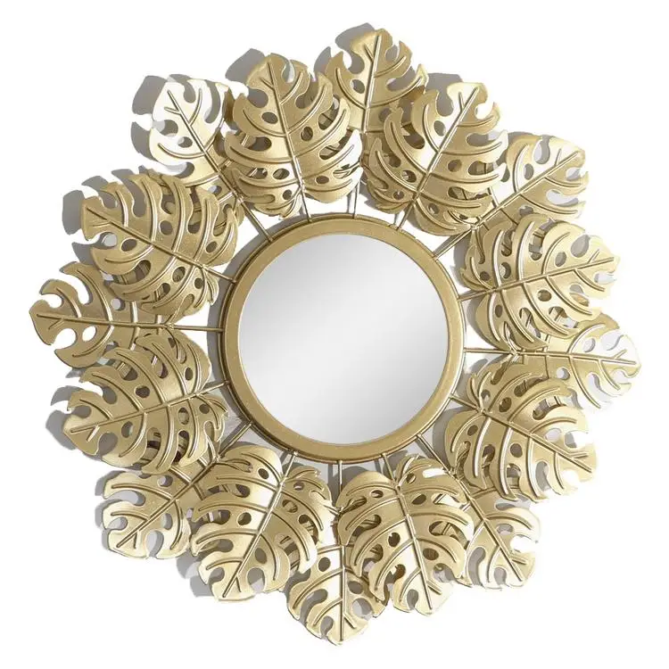 

Wall mirror round decorative wall mirror living room bedroom office gold foil wall decoration household items