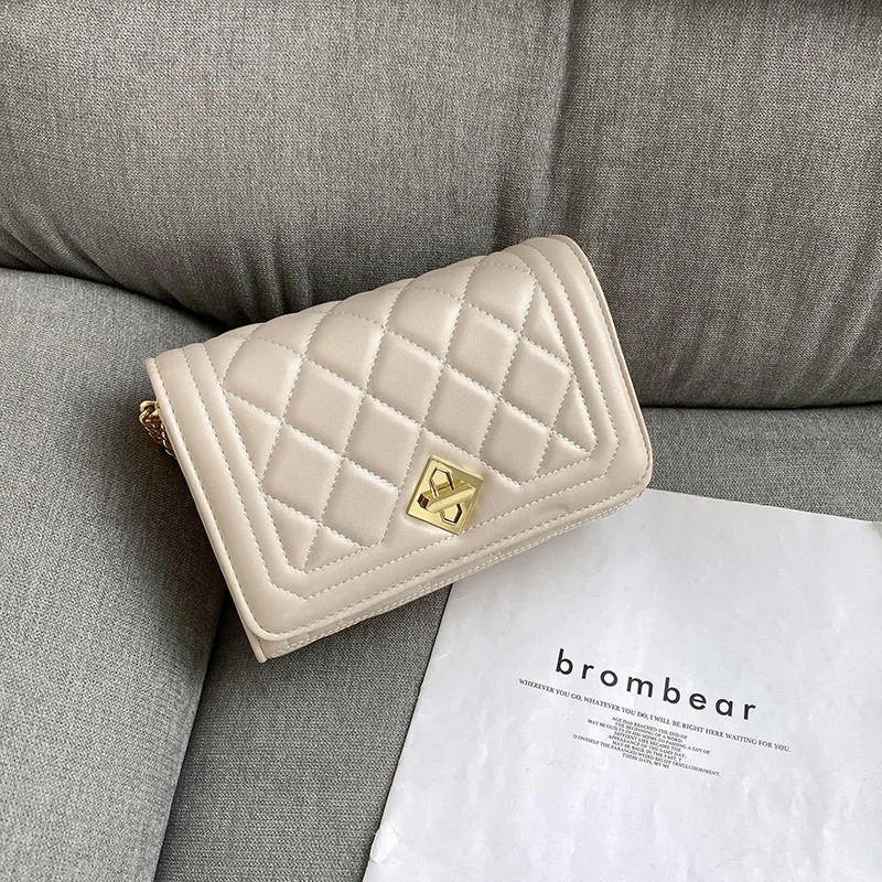 

2021 Fashion vegan PU Leather mini crossbody handbag girls elegant lady chain designer bags for women shoulder bag, 4 colors