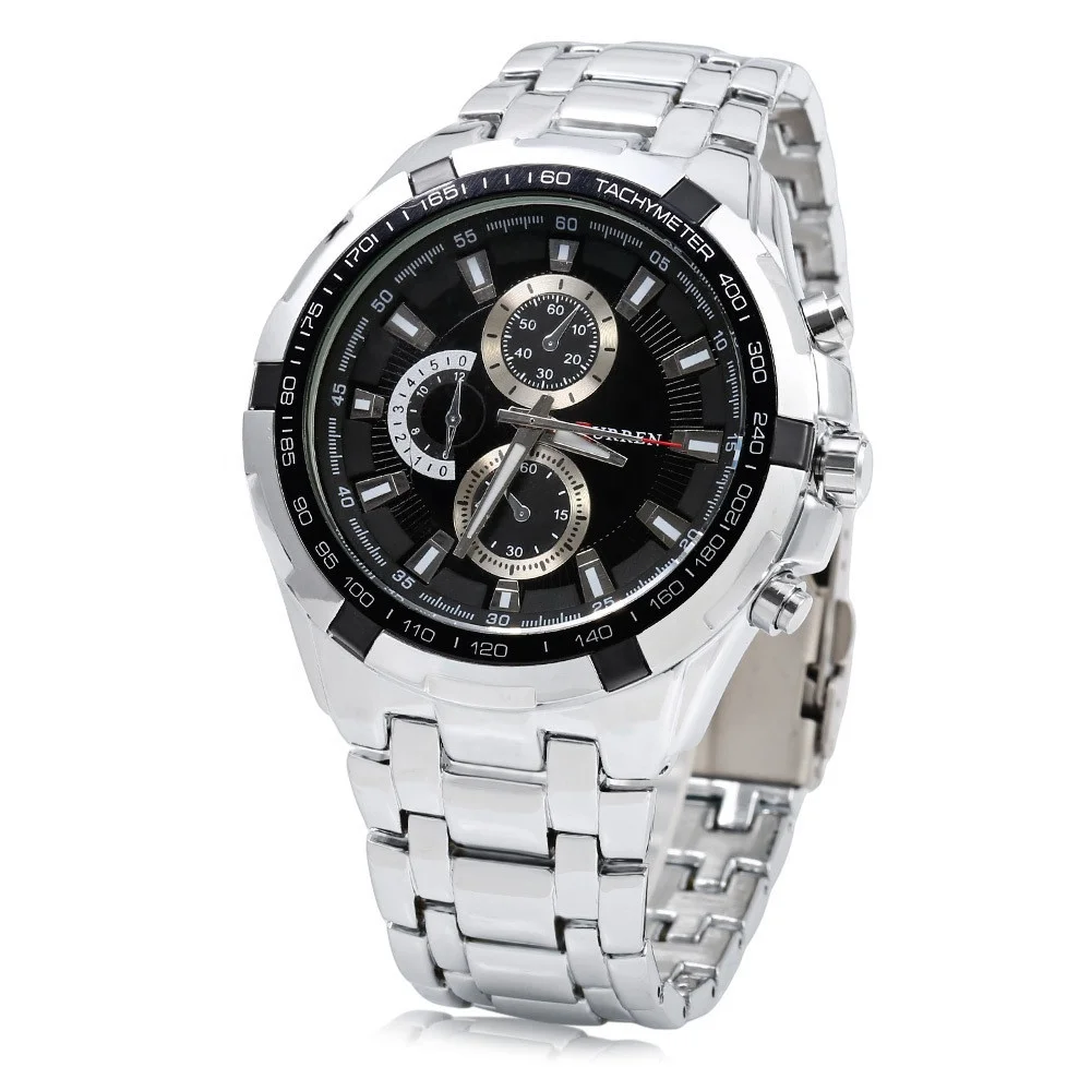 

Fashion Brand Curren 8023 Classic Design Waterproof Stainless Steel Chain Business Men Hand Clock Wrist Analog Watch