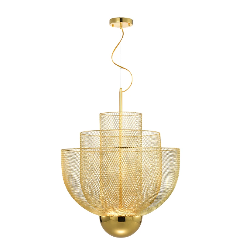 Modern and luxury ceiling light for hotel and restaurant LED 18W chandelier luxury lamp steel pendant chandelier