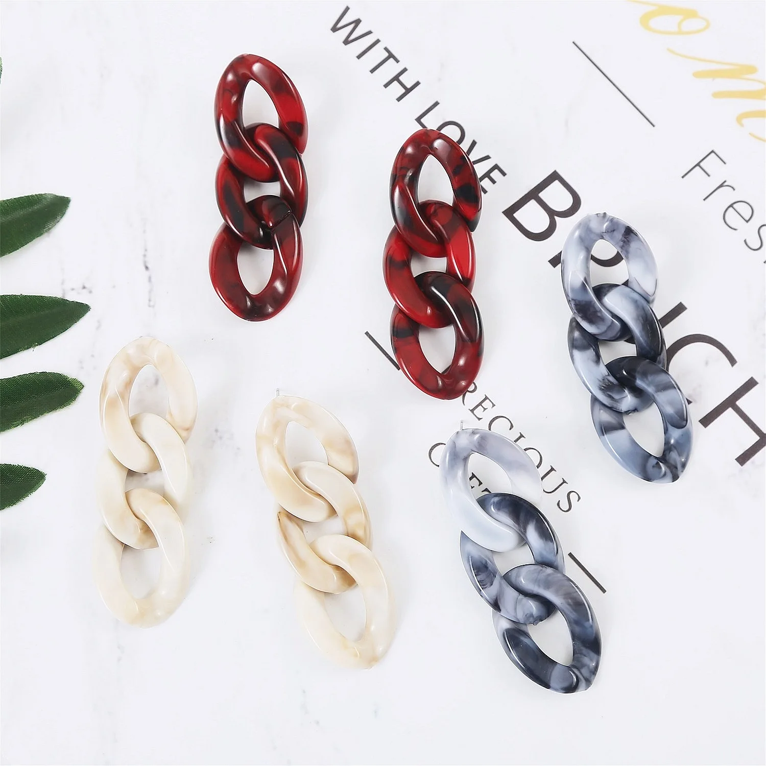 

New Arrival Good Quality Fashion Generous Simple Exaggerated Personality Brand Design Acetic Acid Bohemian Earrings