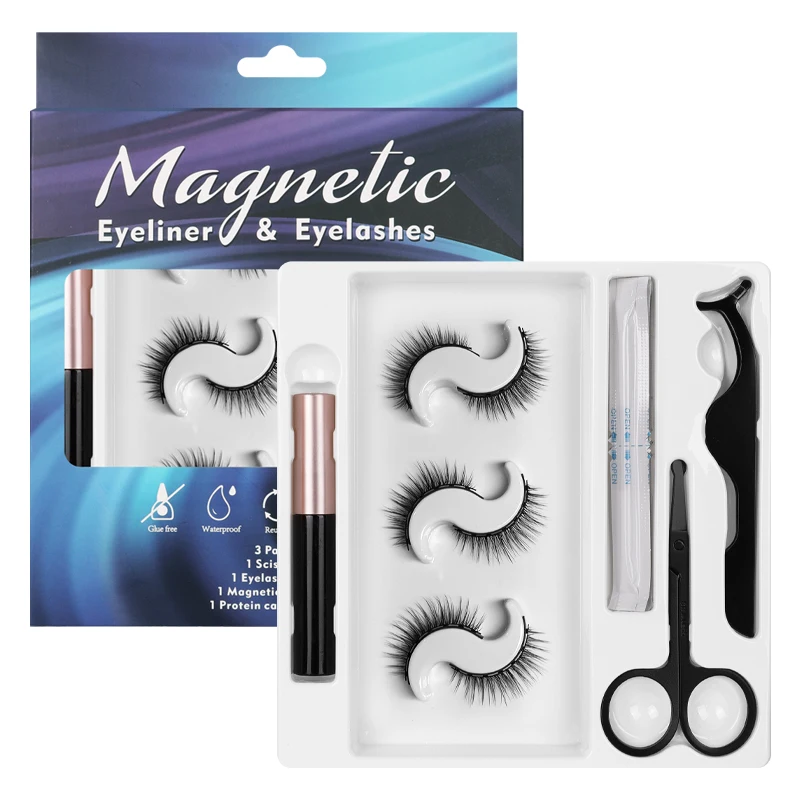 

2021 Newest 7 Magnets Magnetic Eyeliner and Magnetic Lashes Wholesale Magnetic Eyelashes