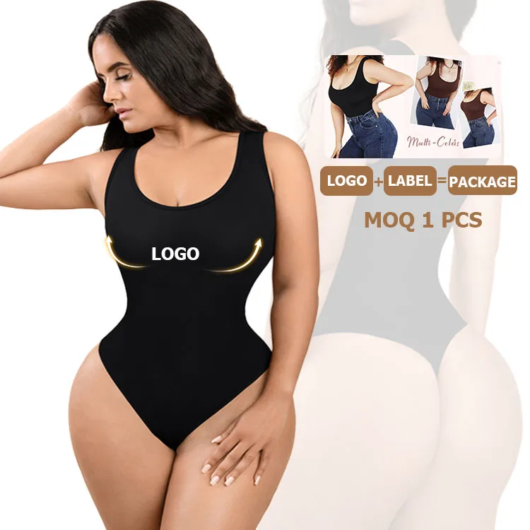 

WAISTDEAR Drop Ship Service Seamless Thong Body Shaper Abdominal Tummy Control Women Full Body Shaper