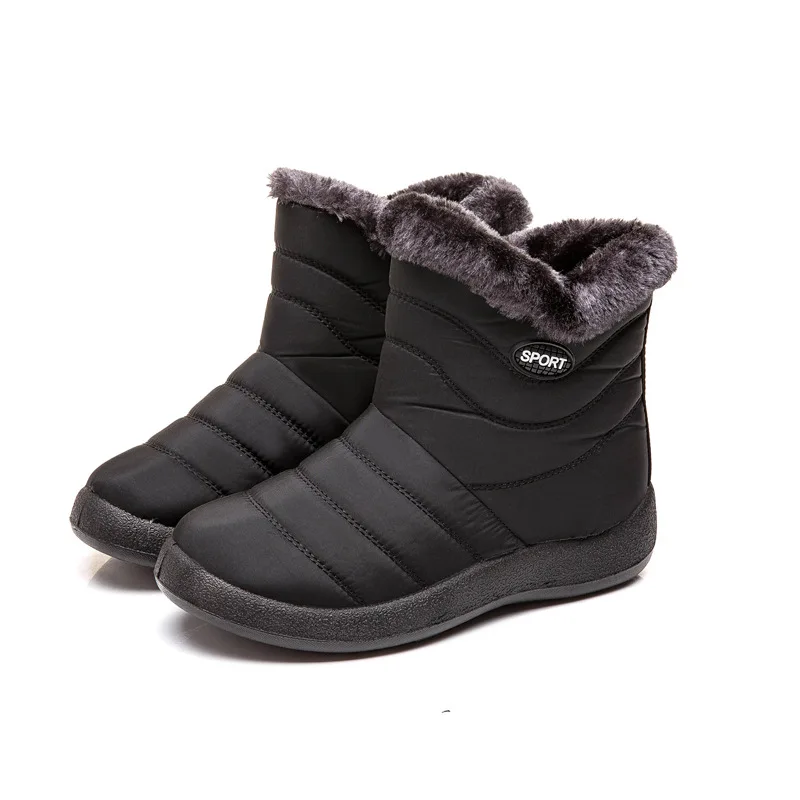 

Warm and thickened fluffy women's high top cotton shoes sleeve waterproof warm snow boots lightweight non slip women's Boots