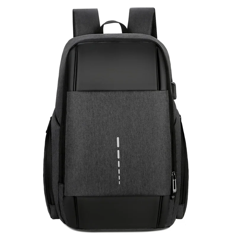 

National Customized Logo Backpack Men USB Backpack Bag For Working, Black grey blue charcoal