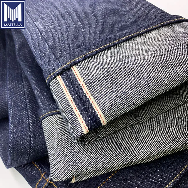 

wholesale price low MOQ OEM custom vintage 14~22oz japanese red self edge cotton selvage raw selvedge denim jeans for men women