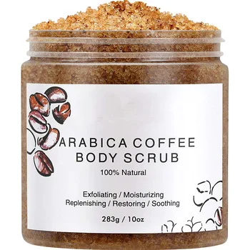 

China Supplier OEM Almond oil Coffee Scrub Coconut Oil Exfoliating Whitening Body Scrub Private Label Skin Care