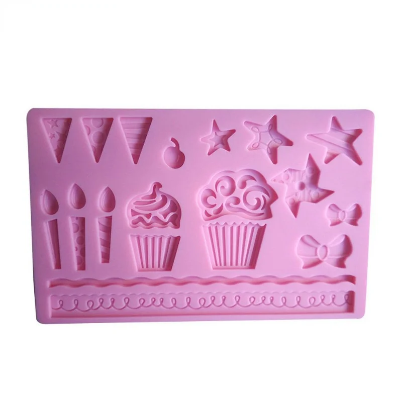 

Ice Cream Fondant Cake Pastry Mold Sugar Art Candle Shape Embossing Mat Diy Baking Tools Accessories Ice Cube Mixed Wholesale