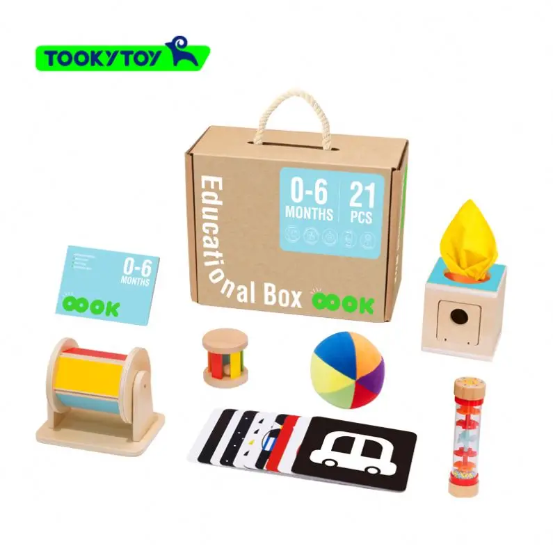 

Hot Sell Educational Box Montessori Box Matching Stacking Blocks Paint Crayon Coloring Book Wooden Stacking Stone