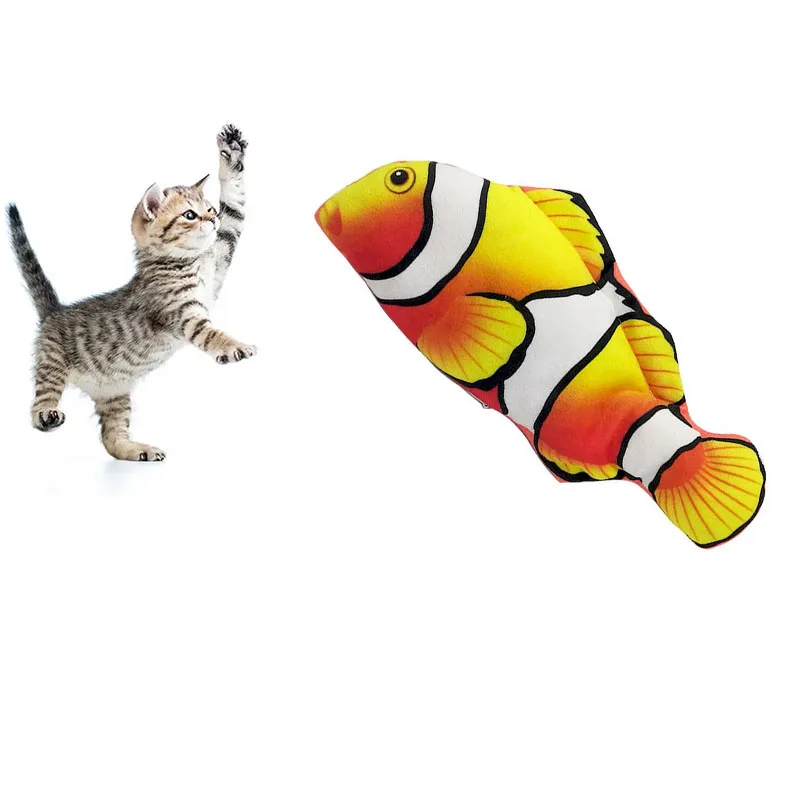 

Wholesale USB Flippity Fish Toy Plush Floppy Fish Cat Toy Flippity Fish Interactive Cat Toy