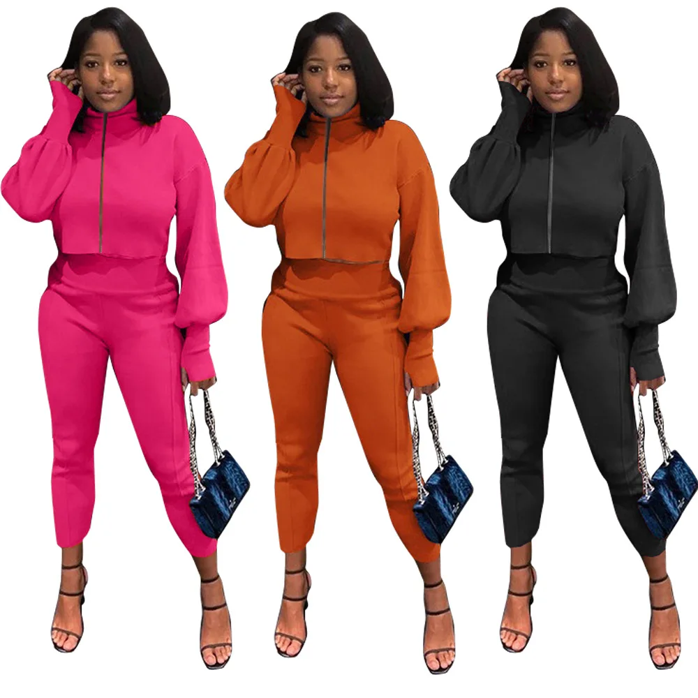 

2021 Women Clothing Two Piece Pullover Sets Womens Sweat Suits Hoodie Tracksuit Two Piece Jogging Set