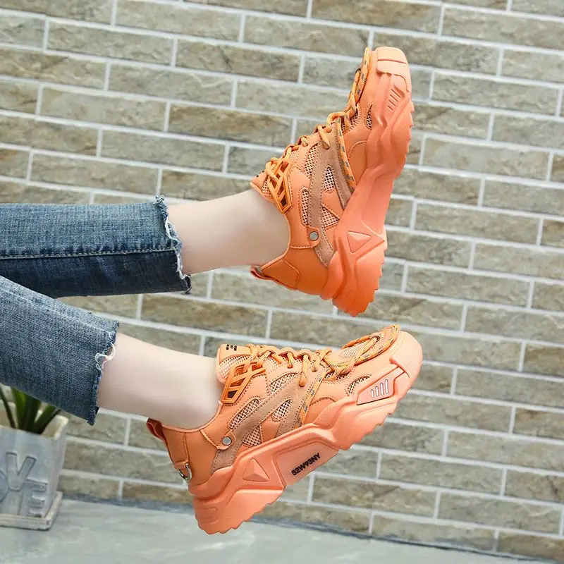 

New Fashion Platform Sneakers Autumn New Arrival Women Shoes Chunky Casual Sneakers Vulcanize Shoes Mixed Colors Tenis Feminino