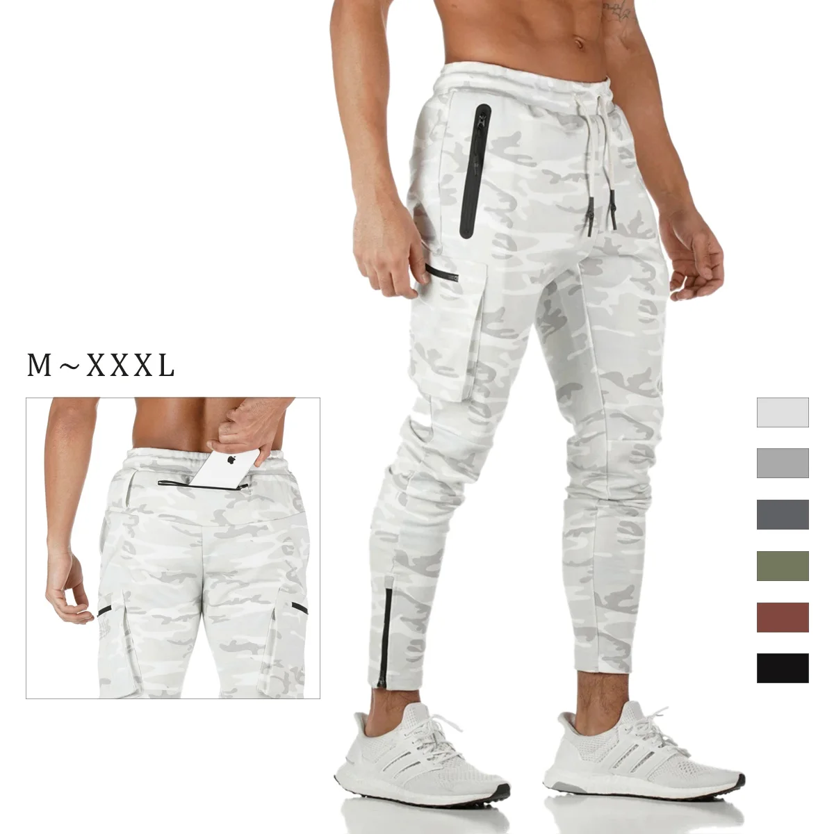 

Wholesale Custom Logo New Design Mens Gym Pants Camouflage Mens Sweatpants Joggers with Pockets