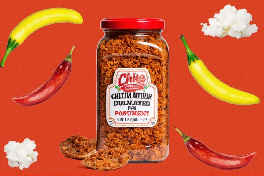 Noodles topped with chili crisp