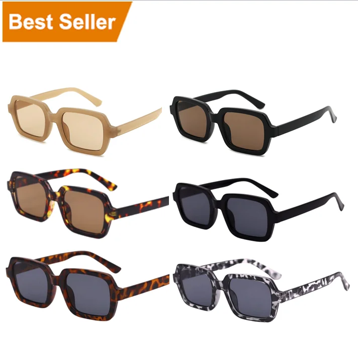 

VIFF HP20594 Wholesale Brand Designer Custom Logo Lepoard Frame Sun Glasses River Fashion Women Square Sunglasses