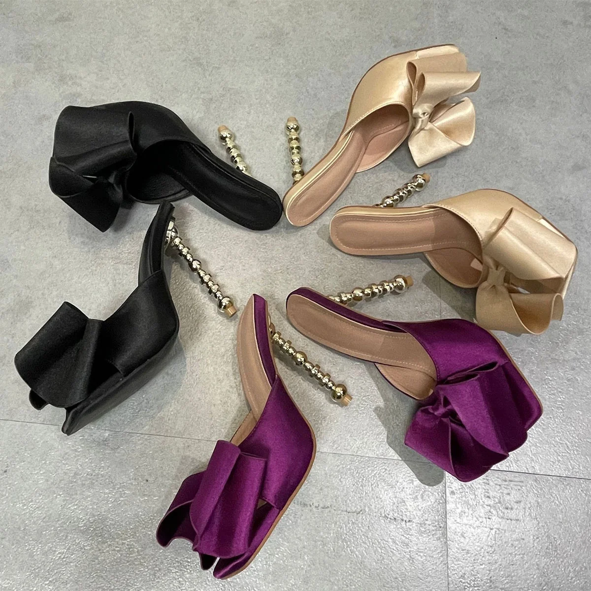 

115201 Deleventh shoes women heels unique designer heels high quality ladies summer sandals slippers women heels shoes custom, Black, beige,purple