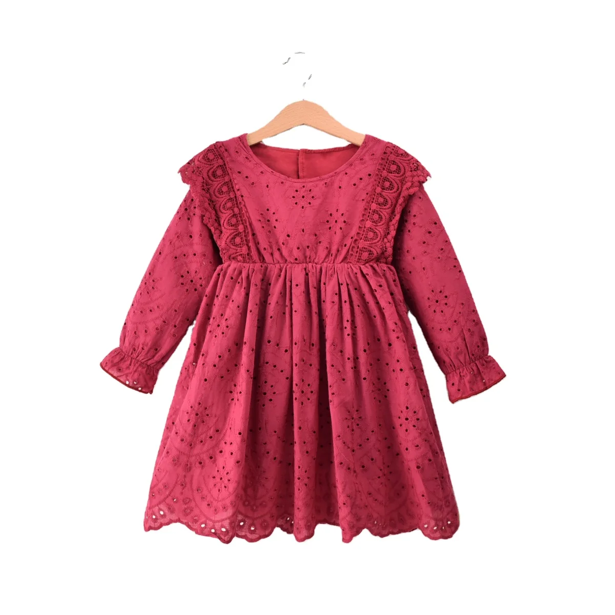 

Kids dresses for Girls Christmas Clothes Half-sleeve Lace Party Costume Red Children Elegant Prom Frocks 3-8Y Girls Casual Wear