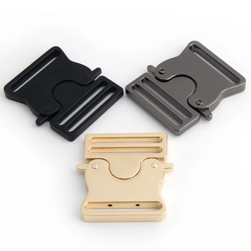 

Nolvo World Fashion Side Buckle Plastic Quick Collar Metal Strap Buckles Side Quick Release Buckle Metal Release For Bags Parts