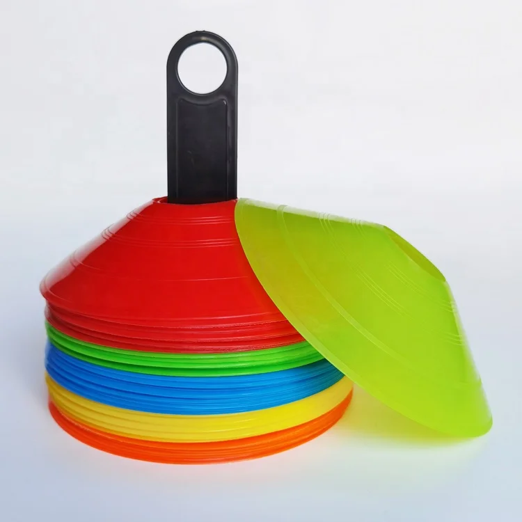 

perfect for soccer football & any ball game pack of 50 field markers disc mini training agility cones, Red/yellow/blue/green/orange