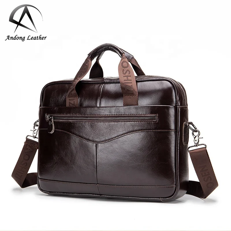 

Laptop Briefcase Handbag For Men Genuine Cow Leather Shoulder Bag Europe Style Business Crossbody 14 Inches Computer