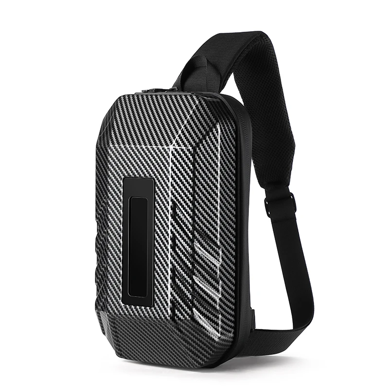 

Ozuko 9499-S New Stylish Waterproof Smart Space Bag Trendy Crossbody Backpack Single Shoulder Sling Chest Bag With Led Display