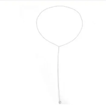 

Back Drop Crystal Pearl Bridal Backless Wedding Dress Necklace