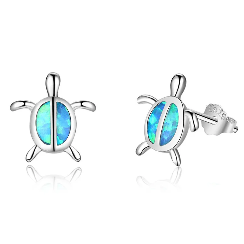 

Summer fashion jewelry 925 sterling silver stud animal sea turtle earring