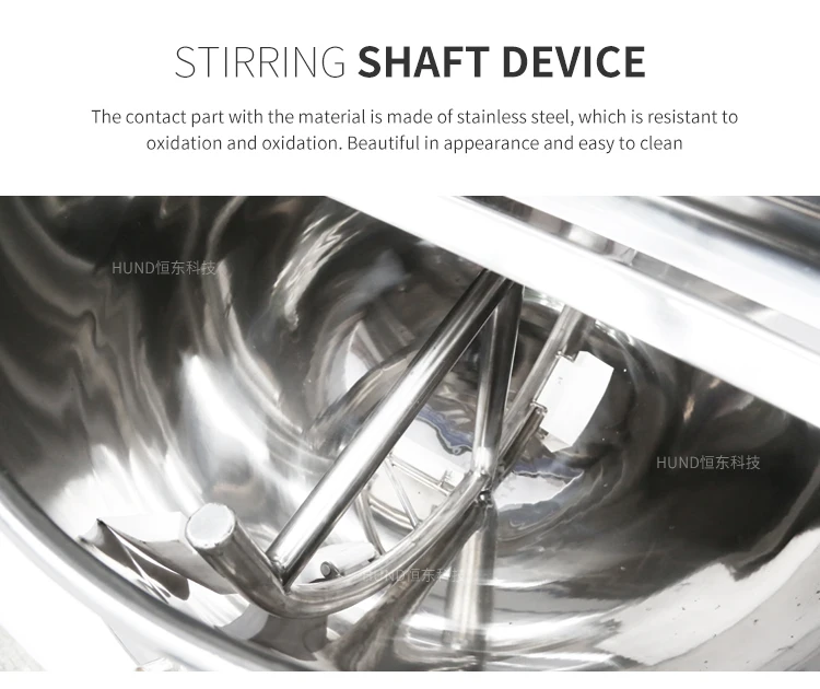 500 L Thermal Oil Heating Jacketed Reaction Kettle Industrial Cannery