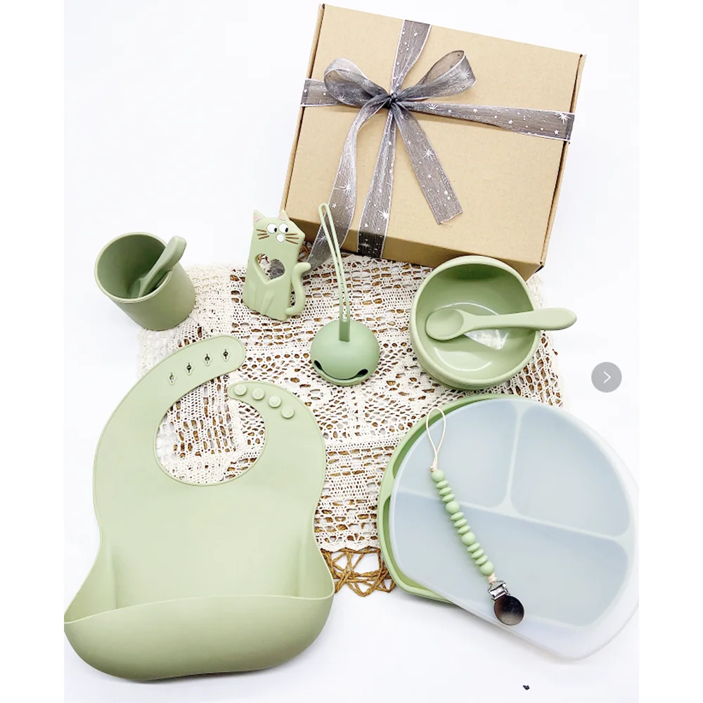 

Soft Waterproof Silicone Baby Bib with Food Catcher, Wholesale Baby Silicone Bibs