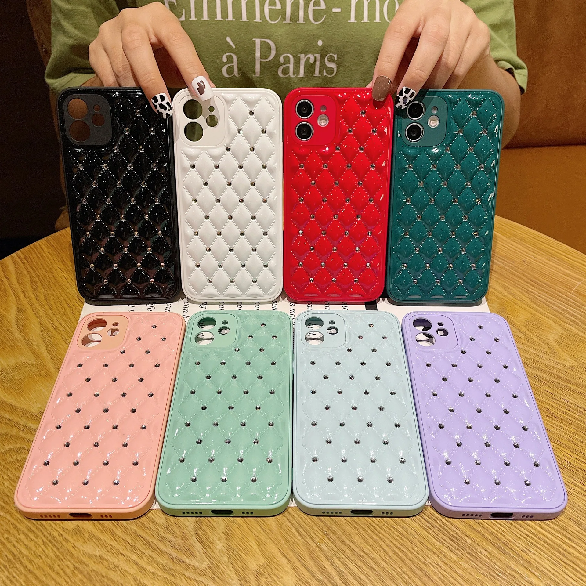 

INS Hot Selling Lady Diamond Jewelry Phone Case TPU Soft Phone Case for iPhone11 12 pro 7/8plus